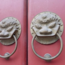 Door knockers in the Hutong